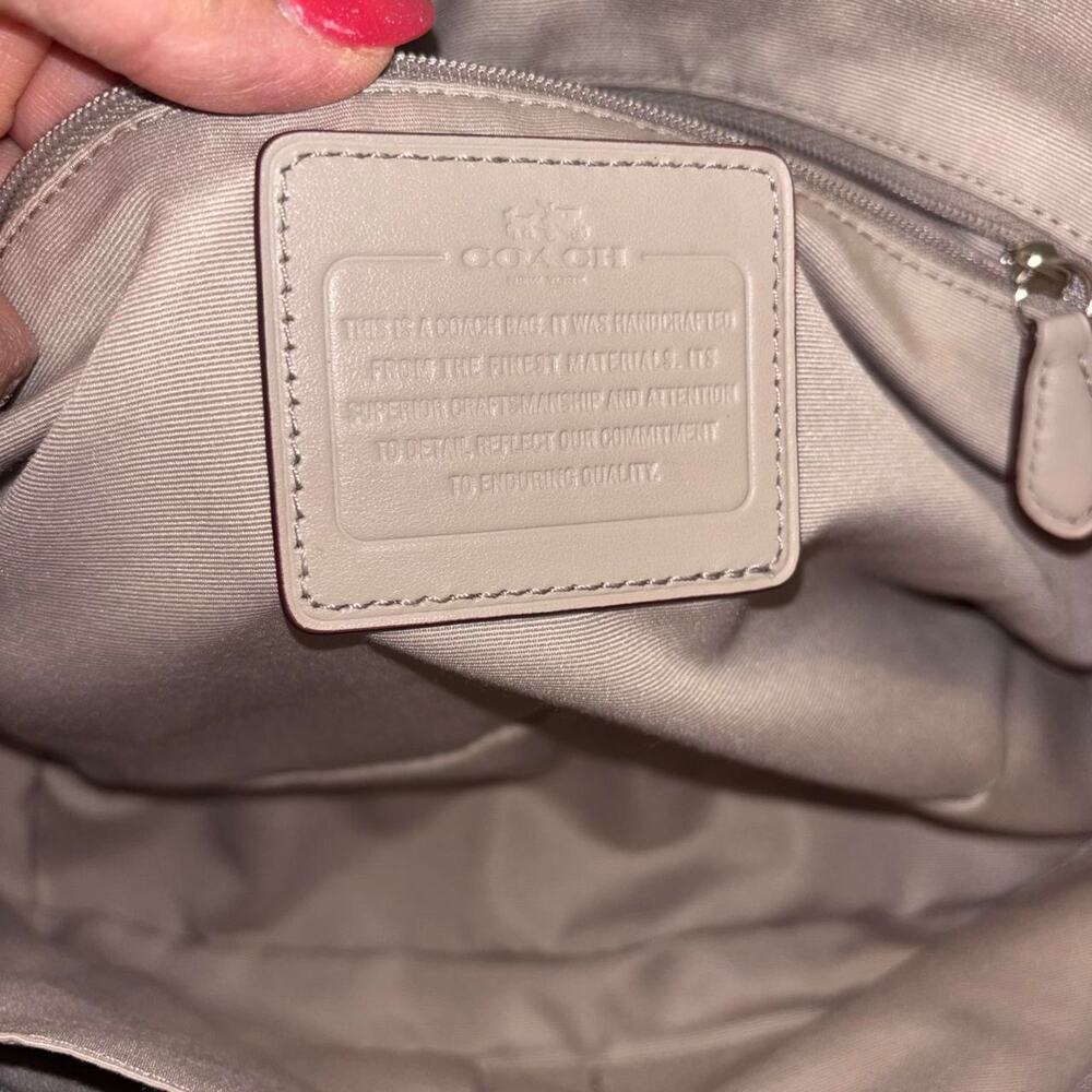 Coach Colette Leather Satchel light taupe excellent condition - Picture 6 of 8